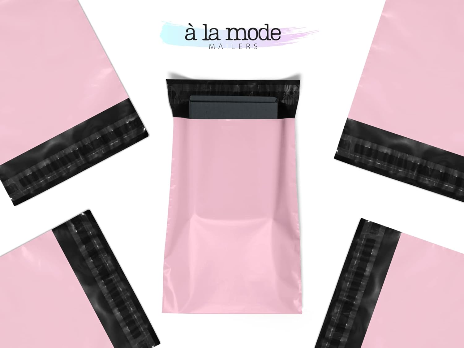 10x13 Poly Mailers Pack of 200 Shipping Supplies Envelopes Mailing Bags Clothing Plastic Small Business Sticky Self Seal Black - Image 8